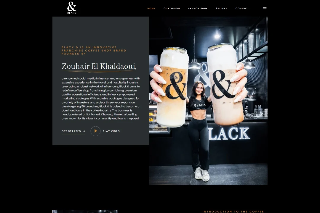 Black & Coffee website screenshot