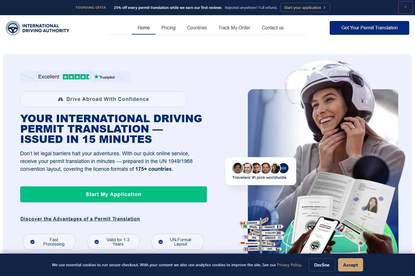 Easy International Permit website screenshot