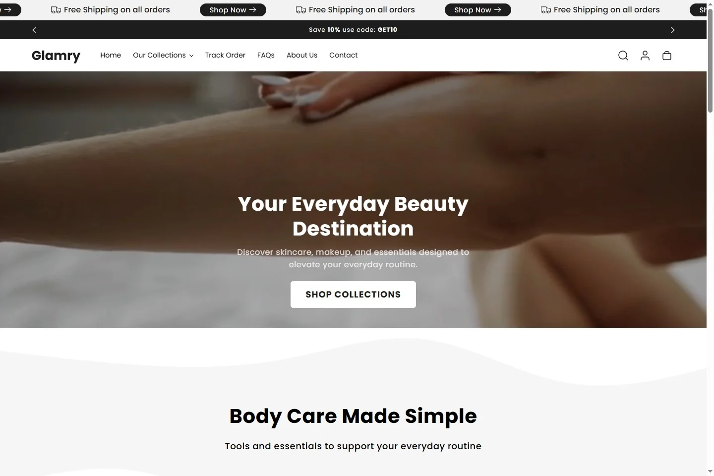 Glamry website screenshot
